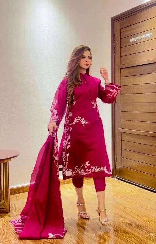 Fuchsia Pink Azalea Summer Stitched