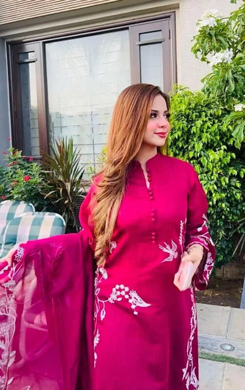 Fuchsia Pink Azalea Summer Stitched