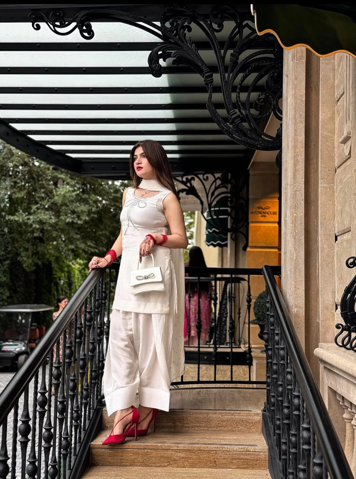 Farshi Shalwar White