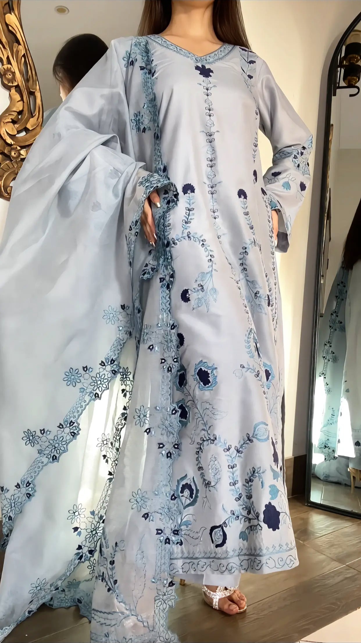 Timeless Grey Blue Elegance