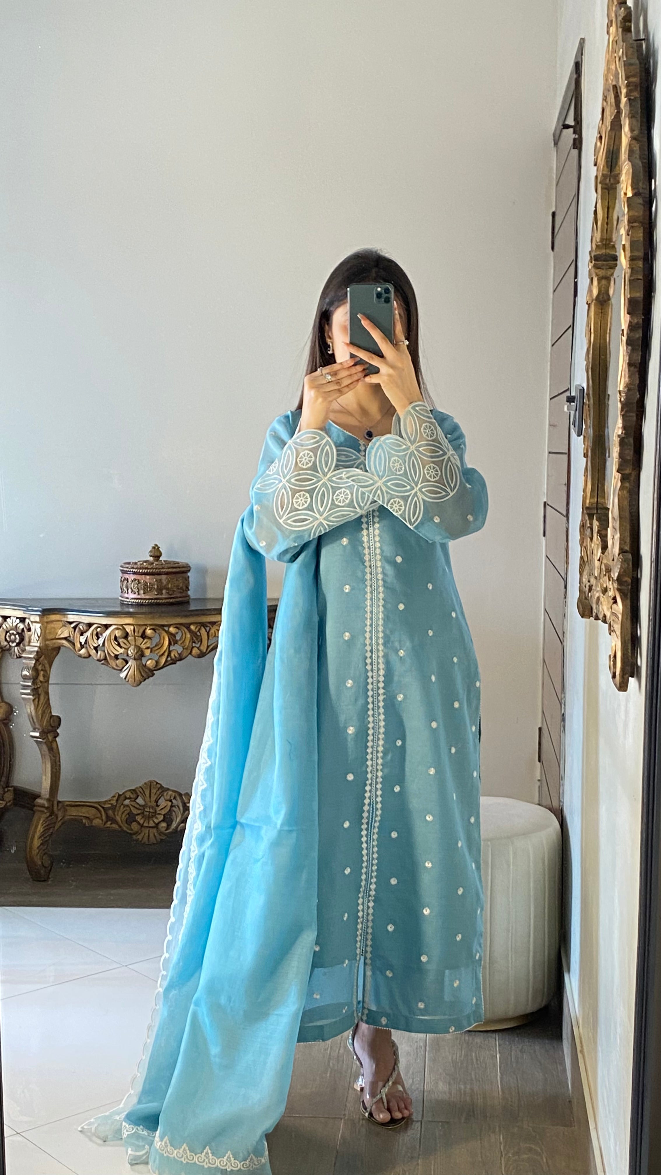 Light Blue Beauty Stitched