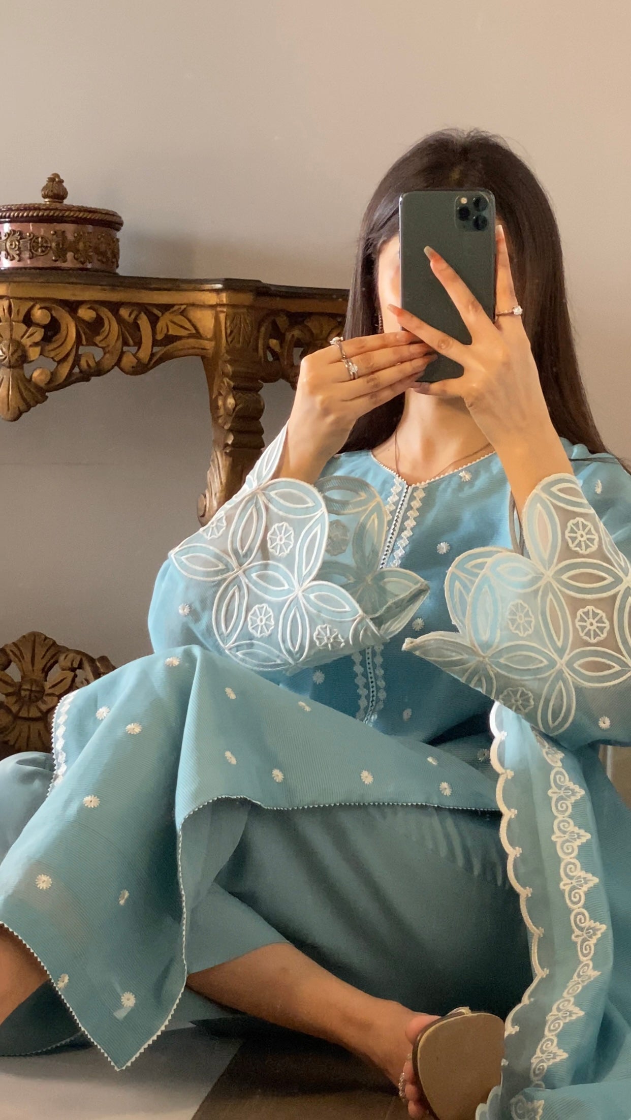 Light Blue Beauty Stitched