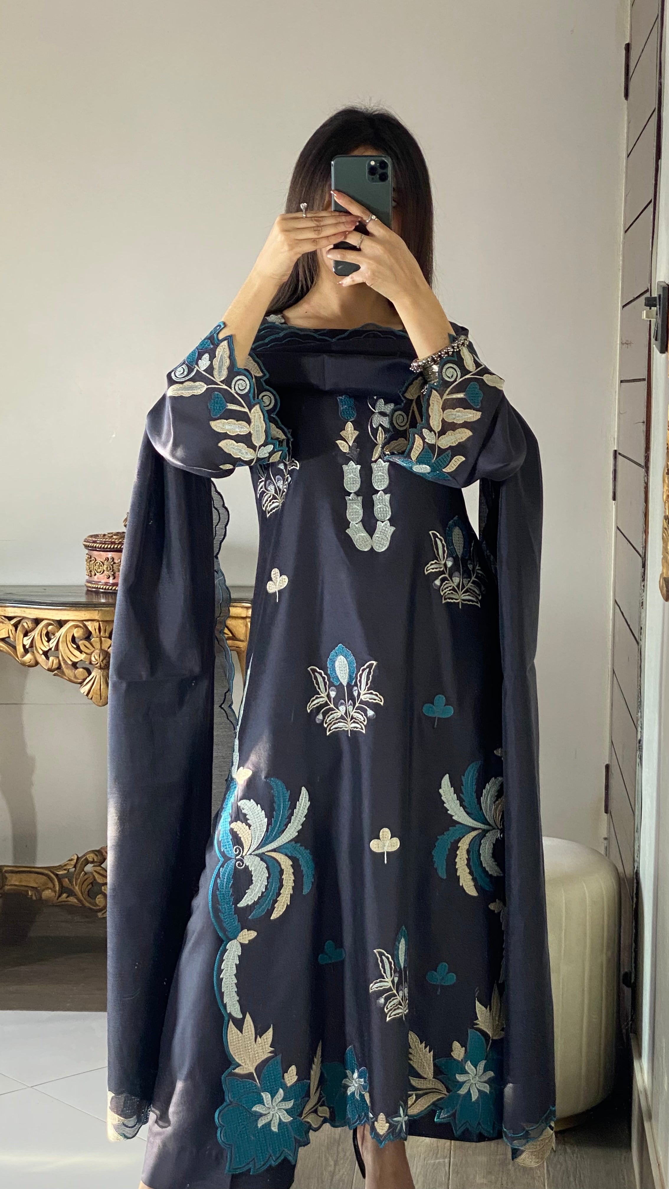 Elegant & Classy Kaftan Style DarkNight Grey