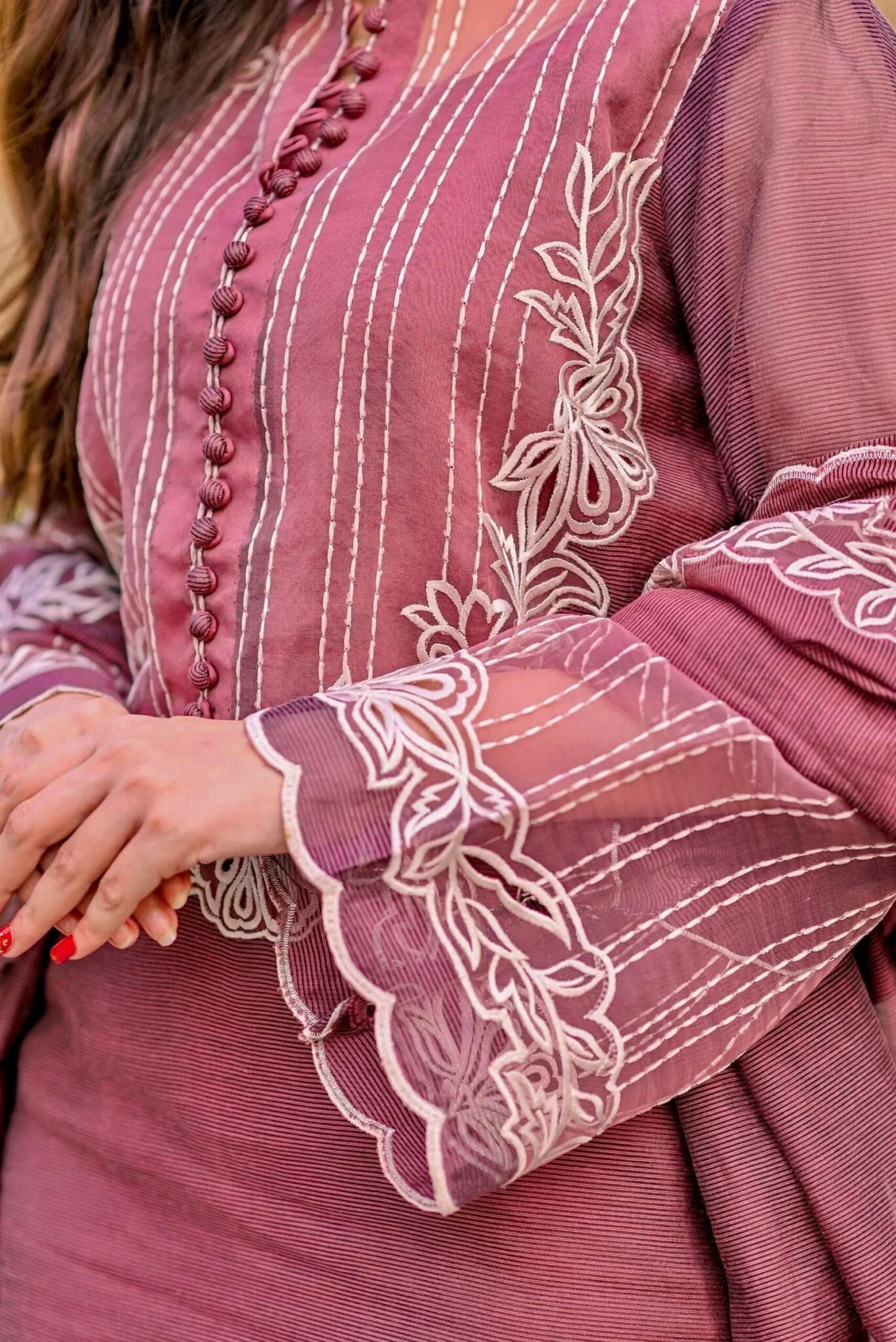 3 Piece – Embroidered Khaadi Net Suit