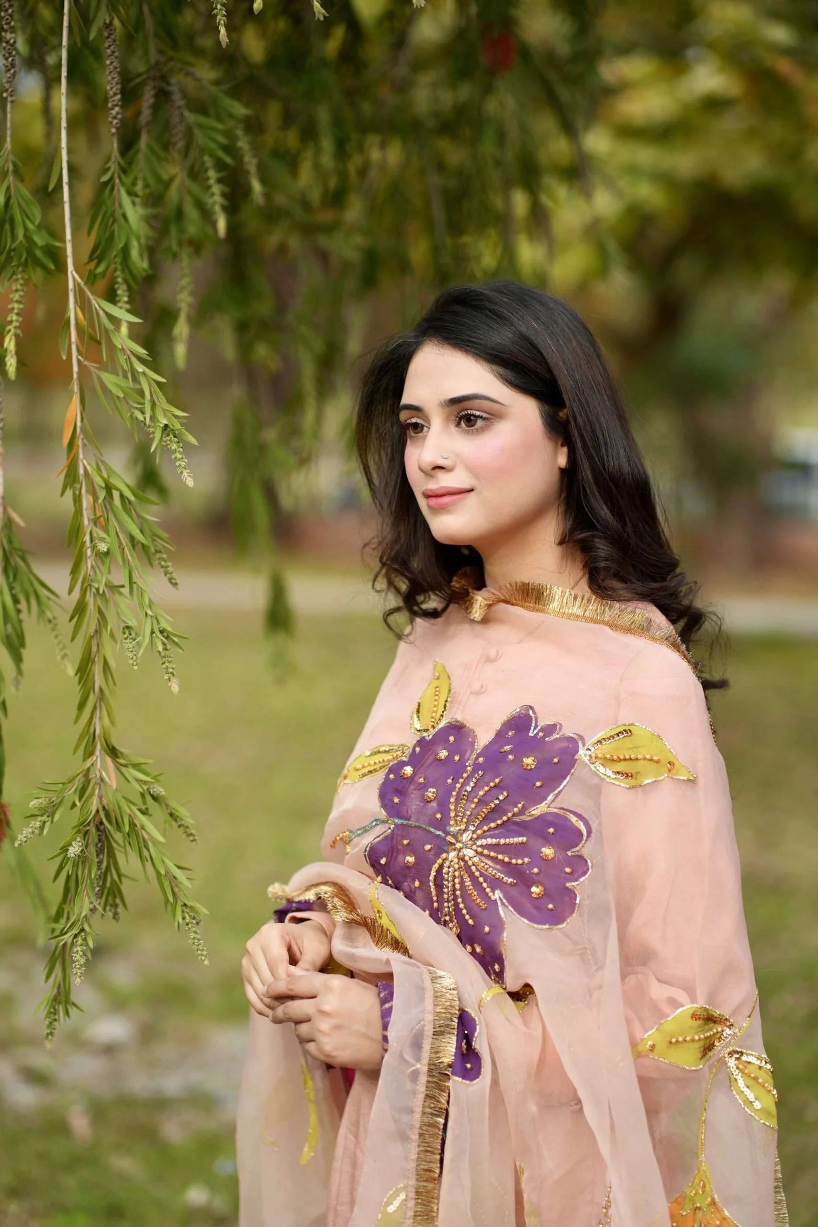 Divine Silk Drape 3 piece Raw Silk stitched