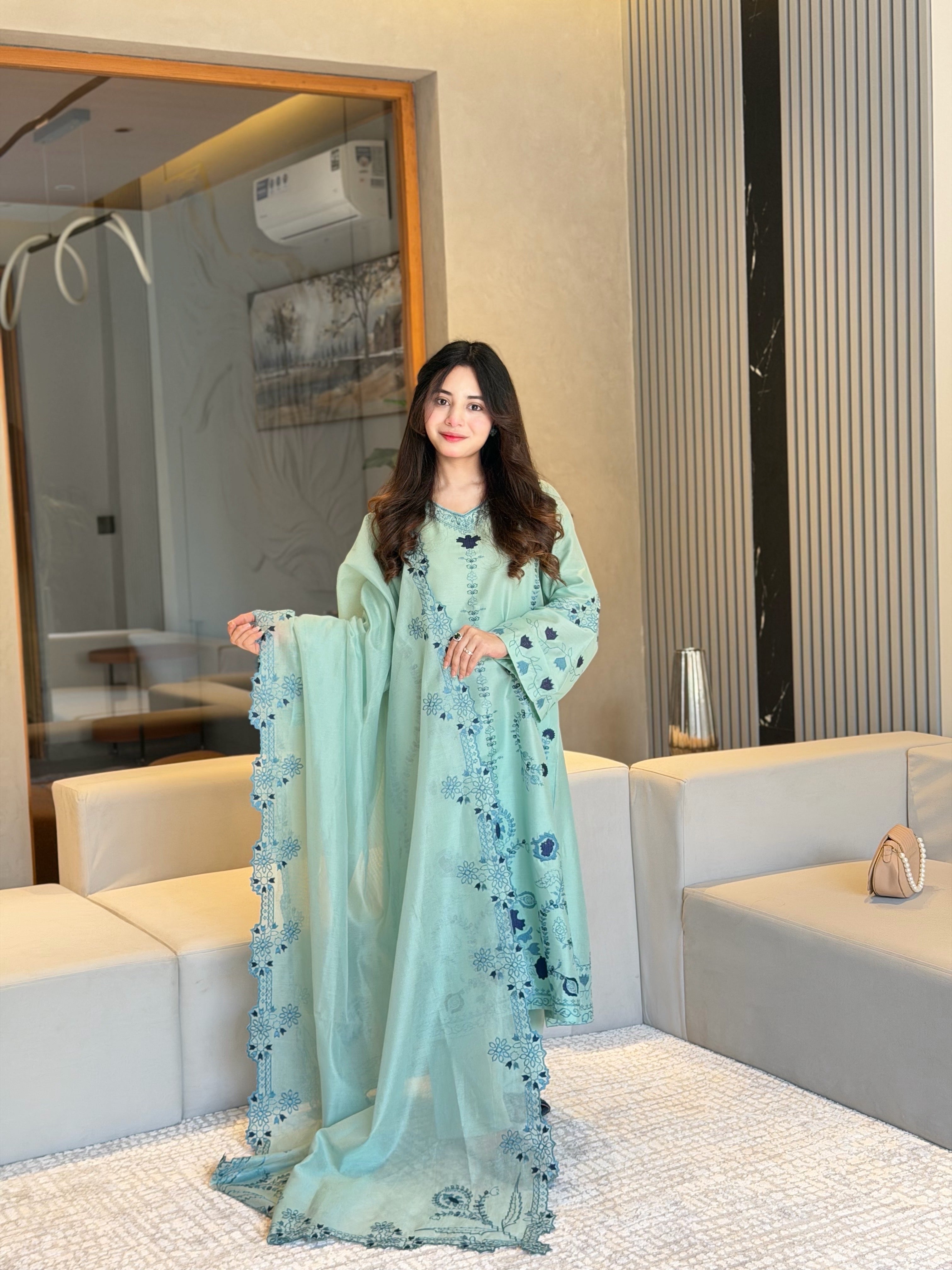 Timeless Mint Green Kaftan