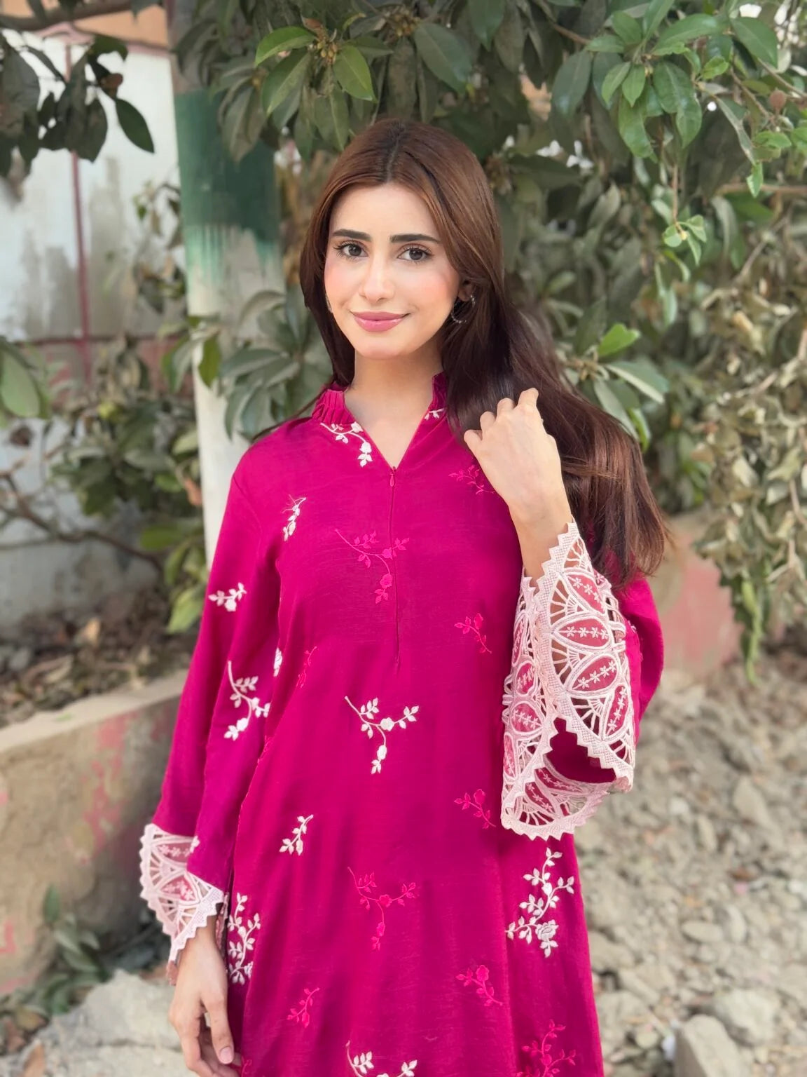 Forever Style Pink Stitched